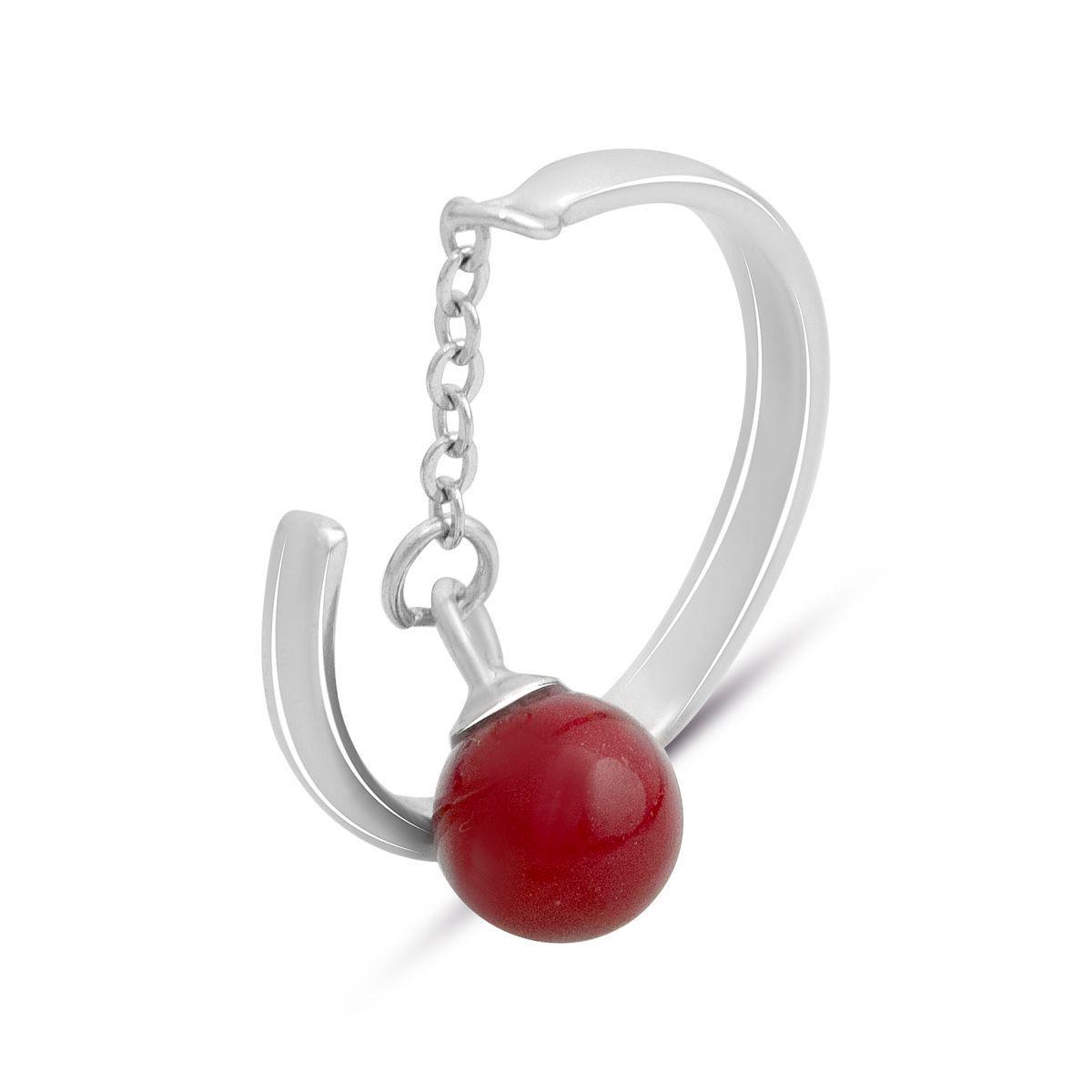 Кольцо серебряное Tiva с кораллом 1,44 г р. 16,5 (2136323)