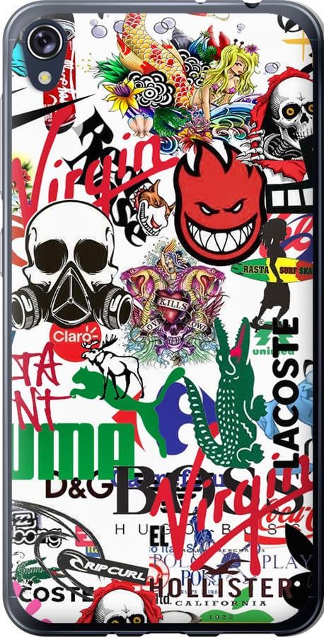 Чехол на Asus ZENFONE Live ZB501KL Many different logos (4022u-1128-42517)