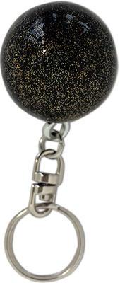 Брелок мини мяч с блестками AB Черный (03460)