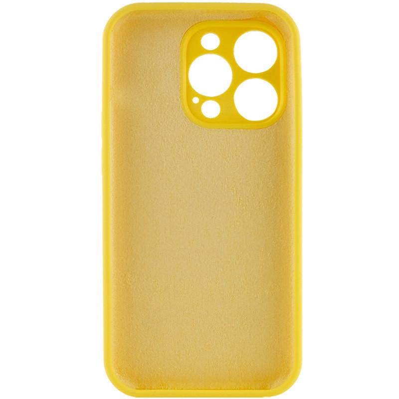 Чехол Silicone Case Full Camera Protective (AA) NO LOGO для Apple iPhone 15 Pro Max (6.7") Жёлтый | Yellow - фото 3