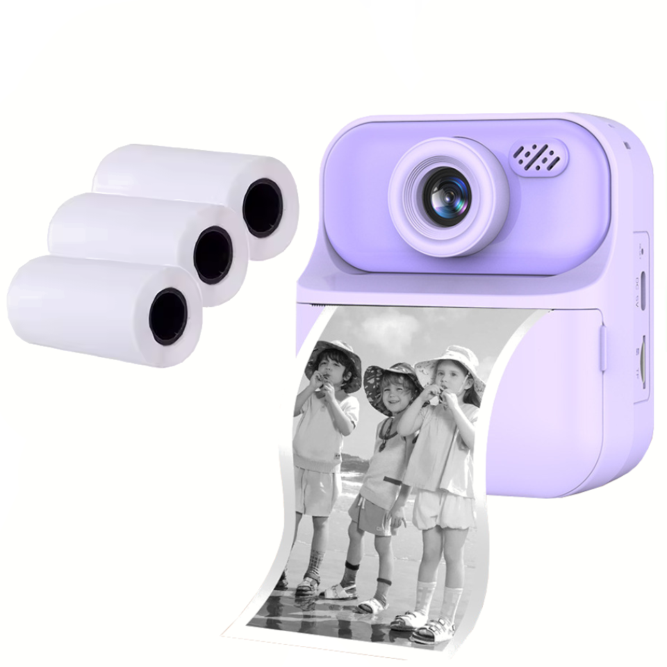Фотоапарат дитячий миттєвого друку з фронтальною камерою print camera Фіолетовий (2832870550)