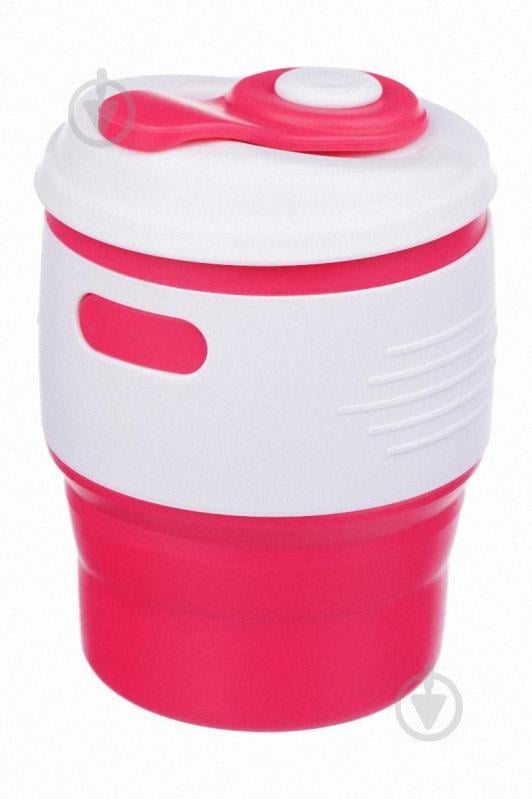 Складана силіконова склянка з кришкою Tonna Barrel RASPBERRY Складана силіконова склянка з кришкою Tonna Barrel RASPBERRY