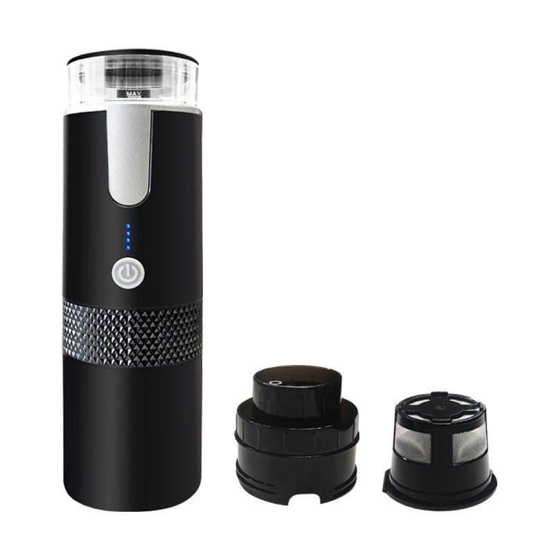 Кофемашина автомобильная 15 бар USB 160 мл ABS/нержавейка Черный (М7970395)