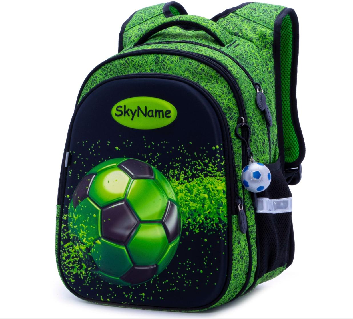 Школьный рюкзак для мальчика Winner One SkyName Мяч 1-7 класс 6-13 лет Зеленый (R1-019)