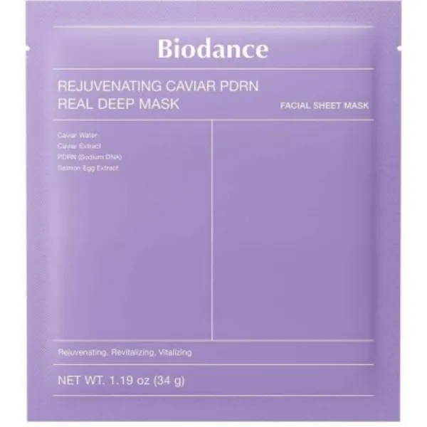 Маска гидрогелевая Biodance Rejuvenating Caviar PDRN Real Deep Masк 1 шт. (184606)