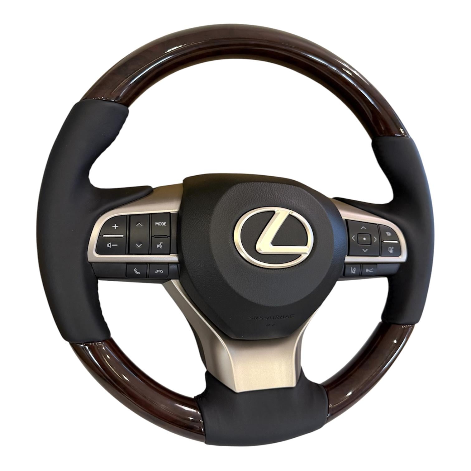 Руль для Lexus LX570/GX460 с подогревом дерево Темно-красный/Серый