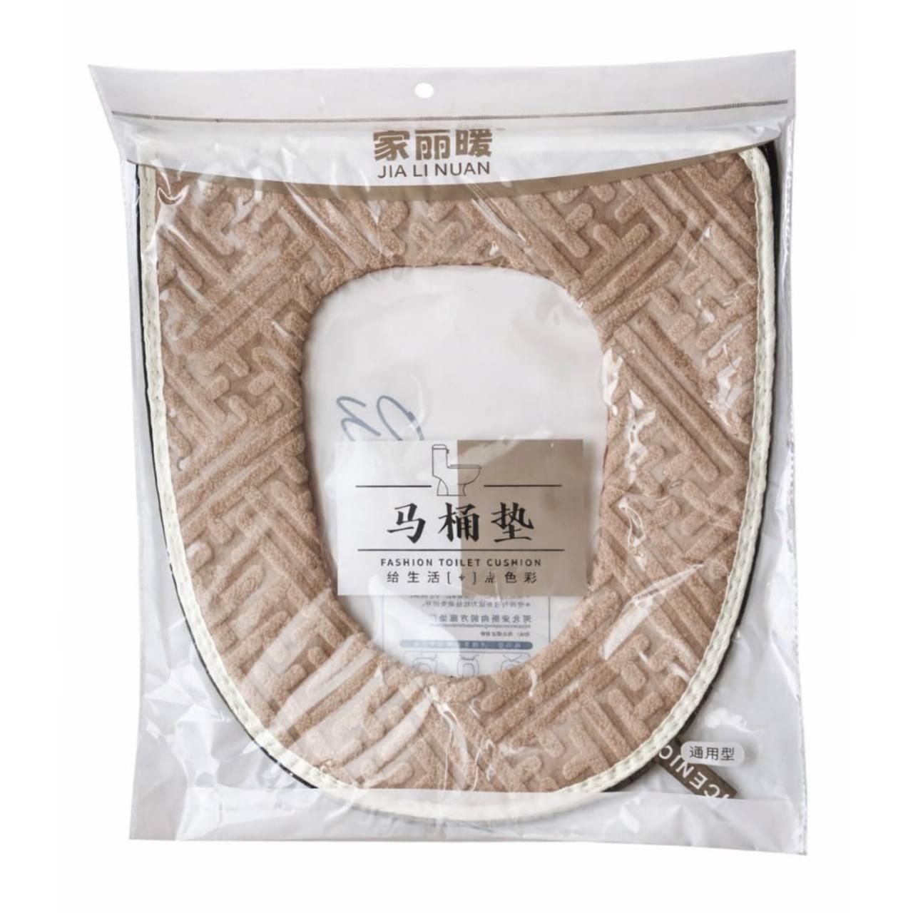 Чехол на сиденье унитаза мягкий теплый на молнии 03 (8331b32f)