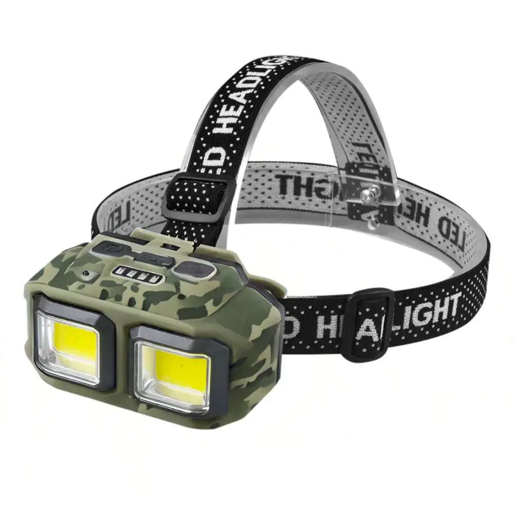 Фонарь налобный HX-816-2COB с белым и красным светом 300lm USB Type-C (ML-04949)