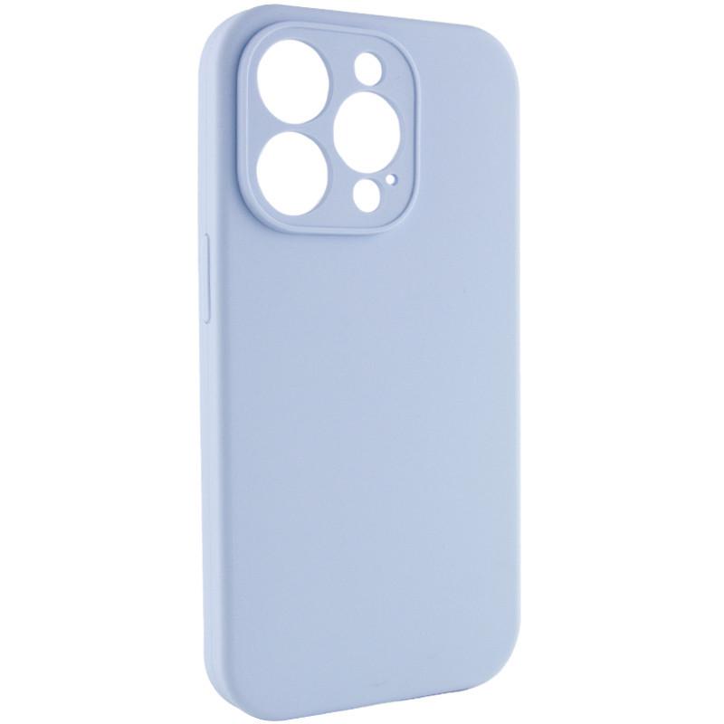 Чехол Silicone Case Full Camera Protective (AA) NO LOGO для Apple iPhone 15 Pro Max (6.7") Голубой | Lilac Blue - фото 3