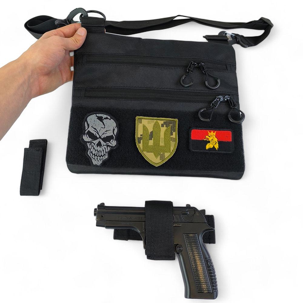 Сумка-кобура мужская 30х24 см Черный (521246) - фото 9 Сумка-кобура мужская 30х24 см Черный (521246) - фото 9