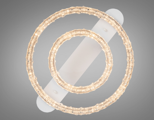 Люстра LED потолочная два кольца 60W 3 режима Белый (MX78203/400+200WH)