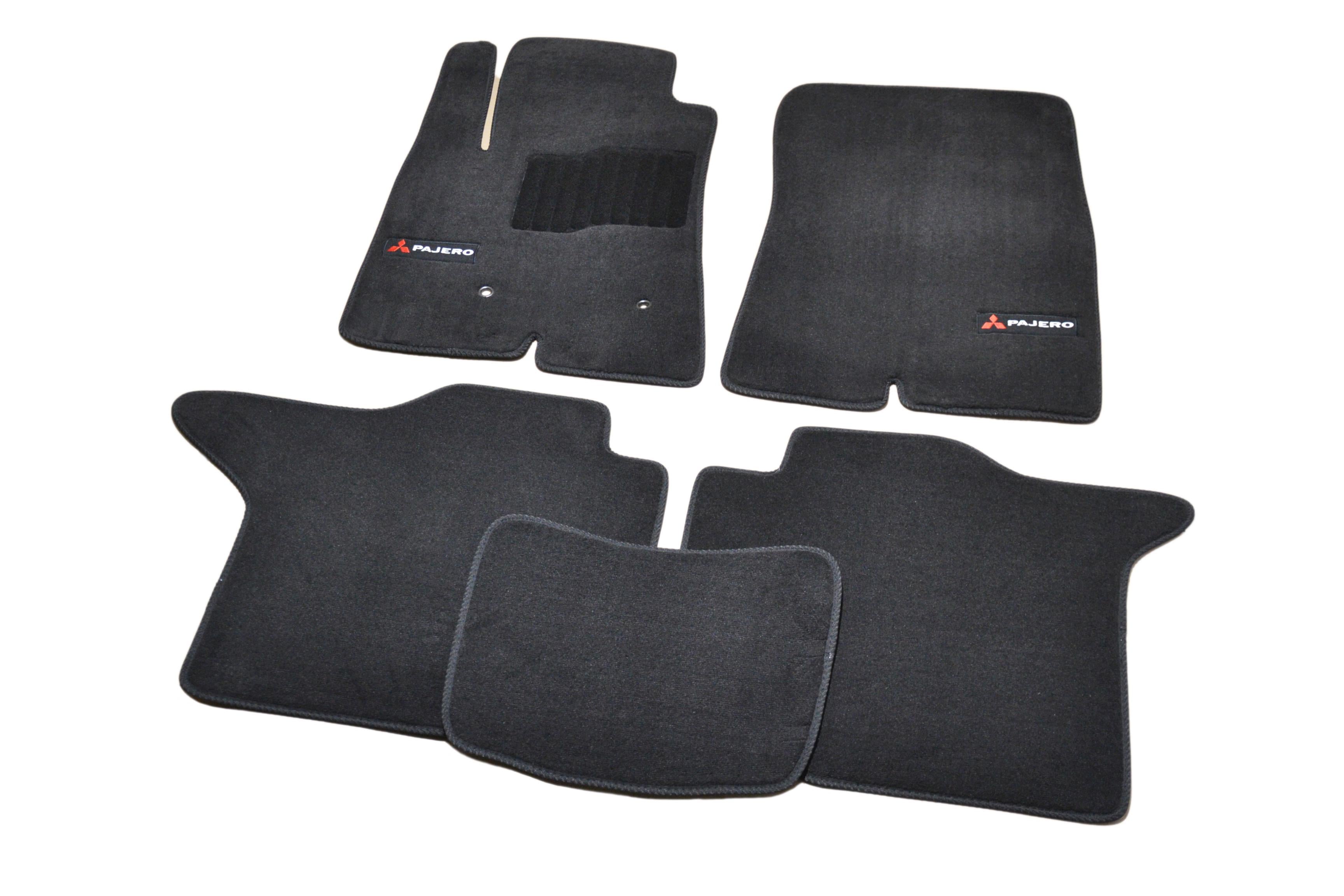 Килимки в салон AVTM ворсові Mitsubishi Pajero IV 2006 5 дв. Premium Чорний (BLCLX1400)