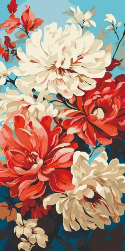 Картина по номерам ART CRAFT Георгины 40x80 см без коробки (ACR-13070-AC)