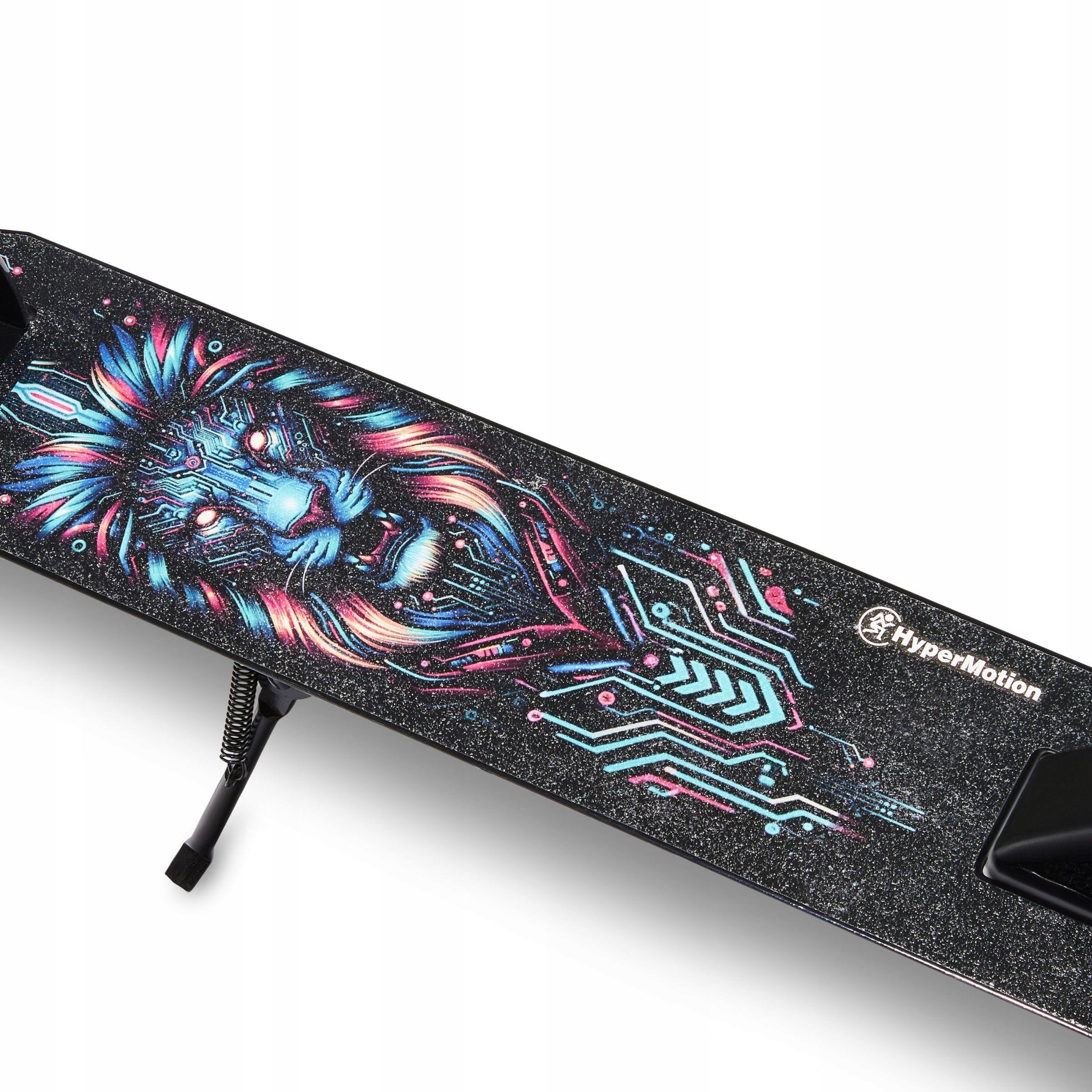 Самокат HyperMotion CITY SWIFT 2 Digital lion HYP16B для дітей та дорослих до 100 кг Чорний (25807645) - фото 5 Самокат HyperMotion CITY SWIFT 2 Digital lion HYP16B для дітей та дорослих до 100 кг Чорний (25807645) - фото 5