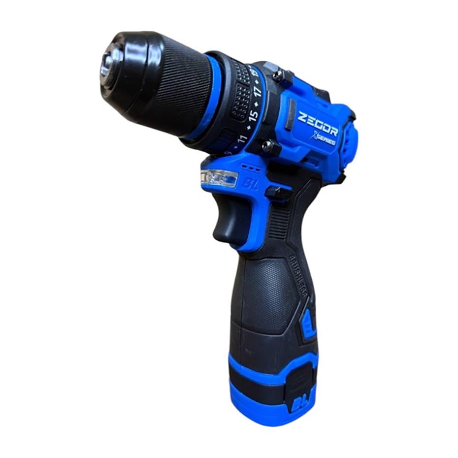 Шуруповерт аккумуляторный бесщеточный Zegor CDAX-16BL/16В/45 Нм/две скорости/2 батареи 16 В 2 Ач/реверс/подсветка/кейс - фото 7 Шуруповерт аккумуляторный бесщеточный Zegor CDAX-16BL/16В/45 Нм/две скорости/2 батареи 16 В 2 Ач/реверс/подсветка/кейс - фото 7