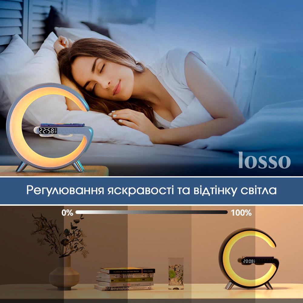 Нічник LOSSO G-Luminate LED RGB RGB Bluetooth з колонками 15W Чорний (391901721) - фото 8