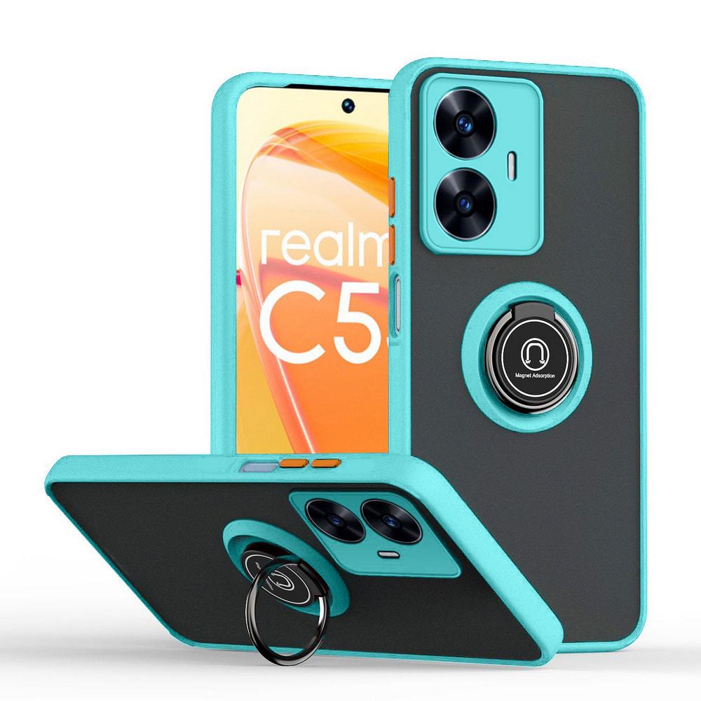 Защитный чехол MatteLuxe Realme C55 (с кольцом) Light Blue (34085-0B)