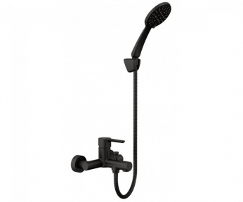 Змішувач для ванни GENEBRE Oslo Black з душовим гарнітуром Чорний (65100194166)