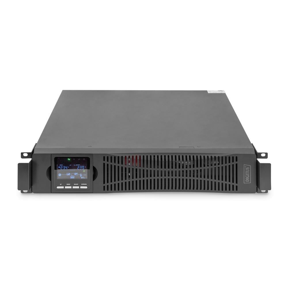 Джерело безперебійного живлення Digitus OnLine 3000VA/3000W LCD 8xC13 1xC19 RJ45 RS232 USB Rack/Tower (ERC-DN-170096) - фото 3