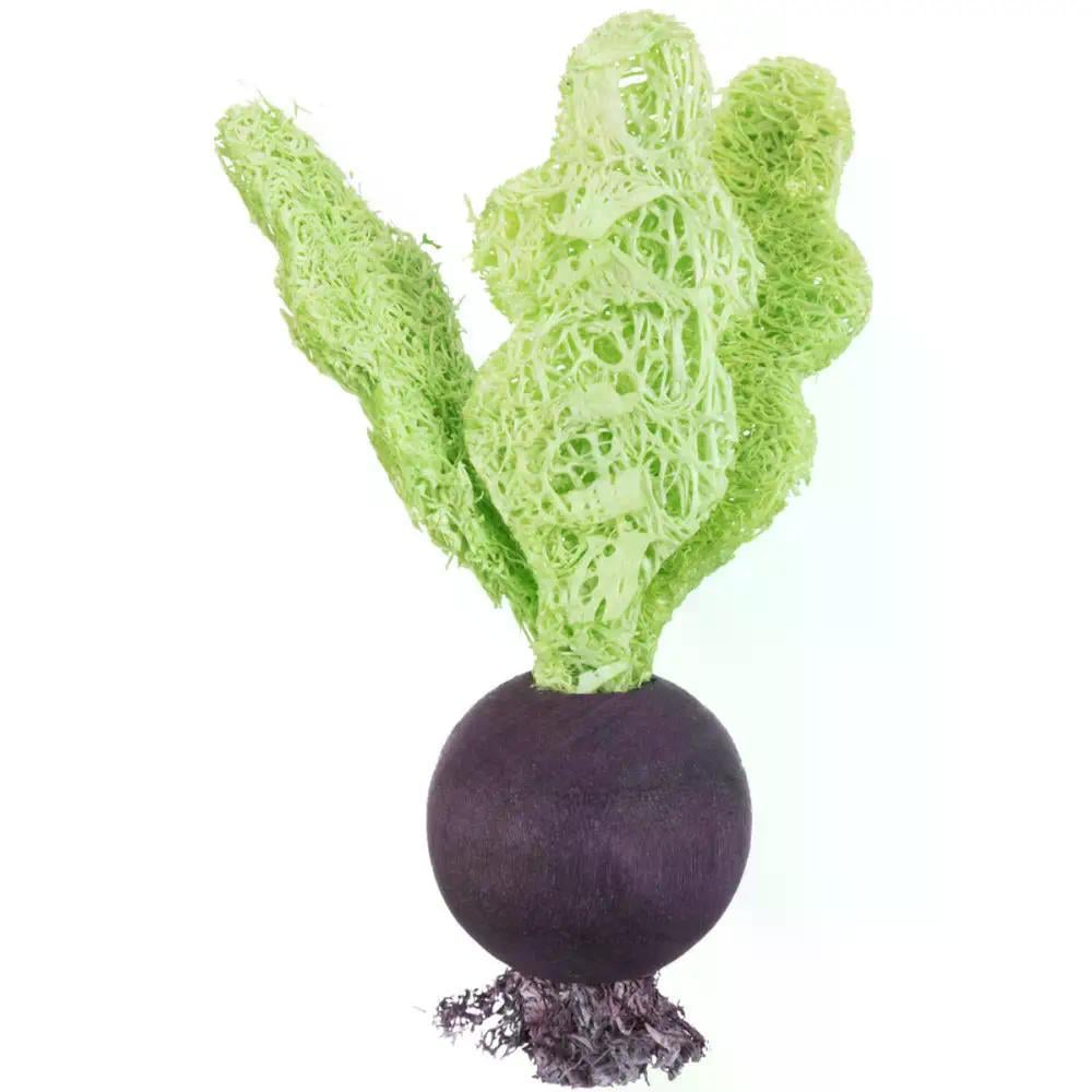 Набор деревянных игрушек Trixie в форме овощей безопасные для хомяков и морских свинок 6х9 см 2 шт.