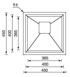 Кухонная мойка CM Glamour Slim 45x45 см накладная (12801) - фото 2