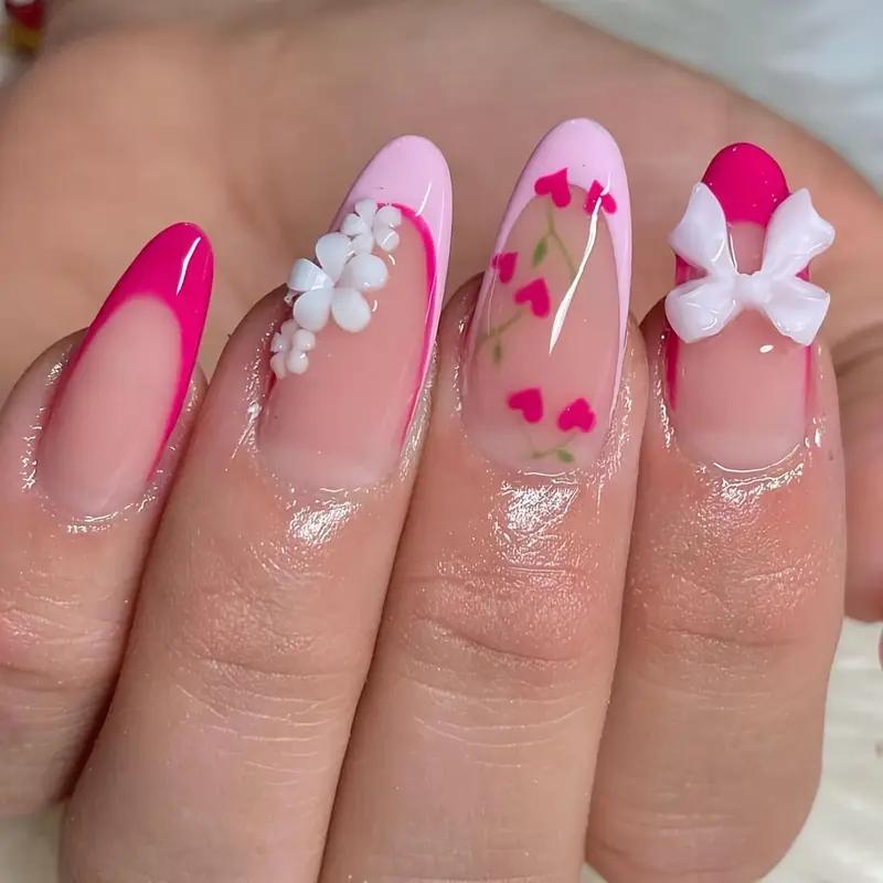 Накладные ногти с объемным дизайном Цветы сакуры с клеевыми пластинами 24 шт. Розовый (2743174714) - фото 5 Накладные ногти с объемным дизайном Цветы сакуры с клеевыми пластинами 24 шт. Розовый (2743174714) - фото 5