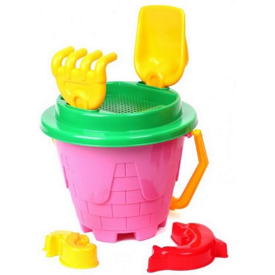 Набір для пісочниці замок ТехноК для ігор з піском Рожевий (2278TXK)