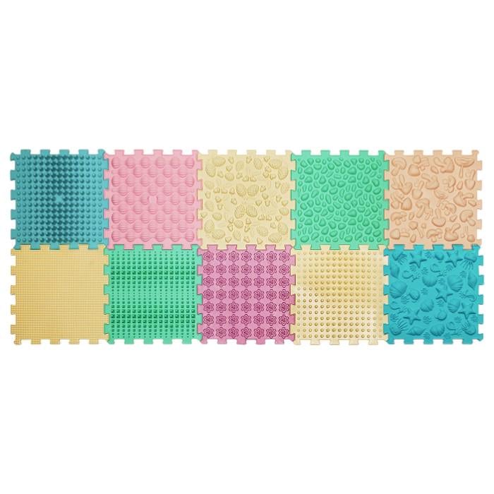 Розвиваючий килимок масажний дитячий Ортек ортопедичний Мікс Пастель 10 елементів (AG369600)