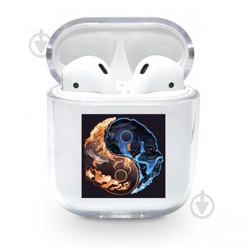 Прозрачный силиконовый чехол Apple AirPods с рисунком - Контр Страйк (KAP1113)