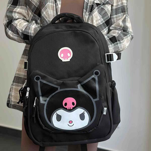 Рюкзак школьный Kuromi 44х30х19 см Черный (ЦБ-00034042) - фото 2 Рюкзак школьный Kuromi 44х30х19 см Черный (ЦБ-00034042) - фото 2