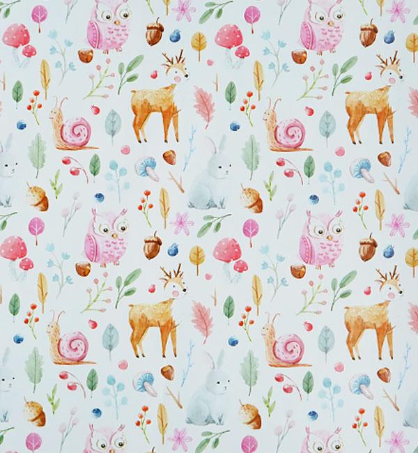 Подарочная бумага для упаковки Лесные звери 5 шт. (415001)