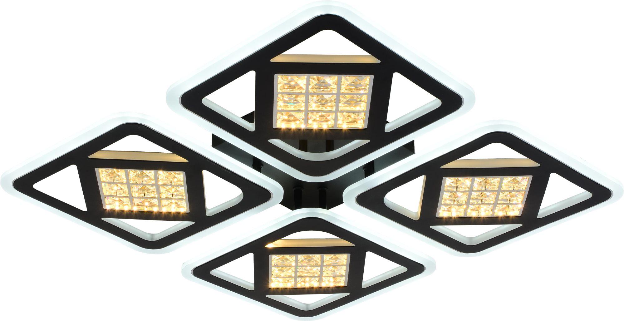 Люстра светодиодная Sirius LI8859/4A BK 176 W акриловая (000034389)