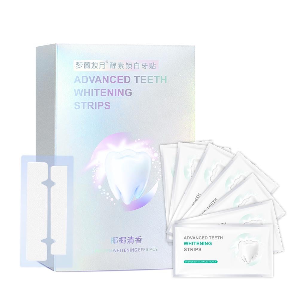 Полоски для отбеливания зубов Menglan Jiaoyue ADVANCED TEETH WHITENING STRIPS от зубного налета со вкусом кокоса 1 пара (0150205) Полоски для отбеливания зубов Menglan Jiaoyue ADVANCED TEETH WHITENING STRIPS от зубного налета со вкусом кокоса 1 пара (0150205)