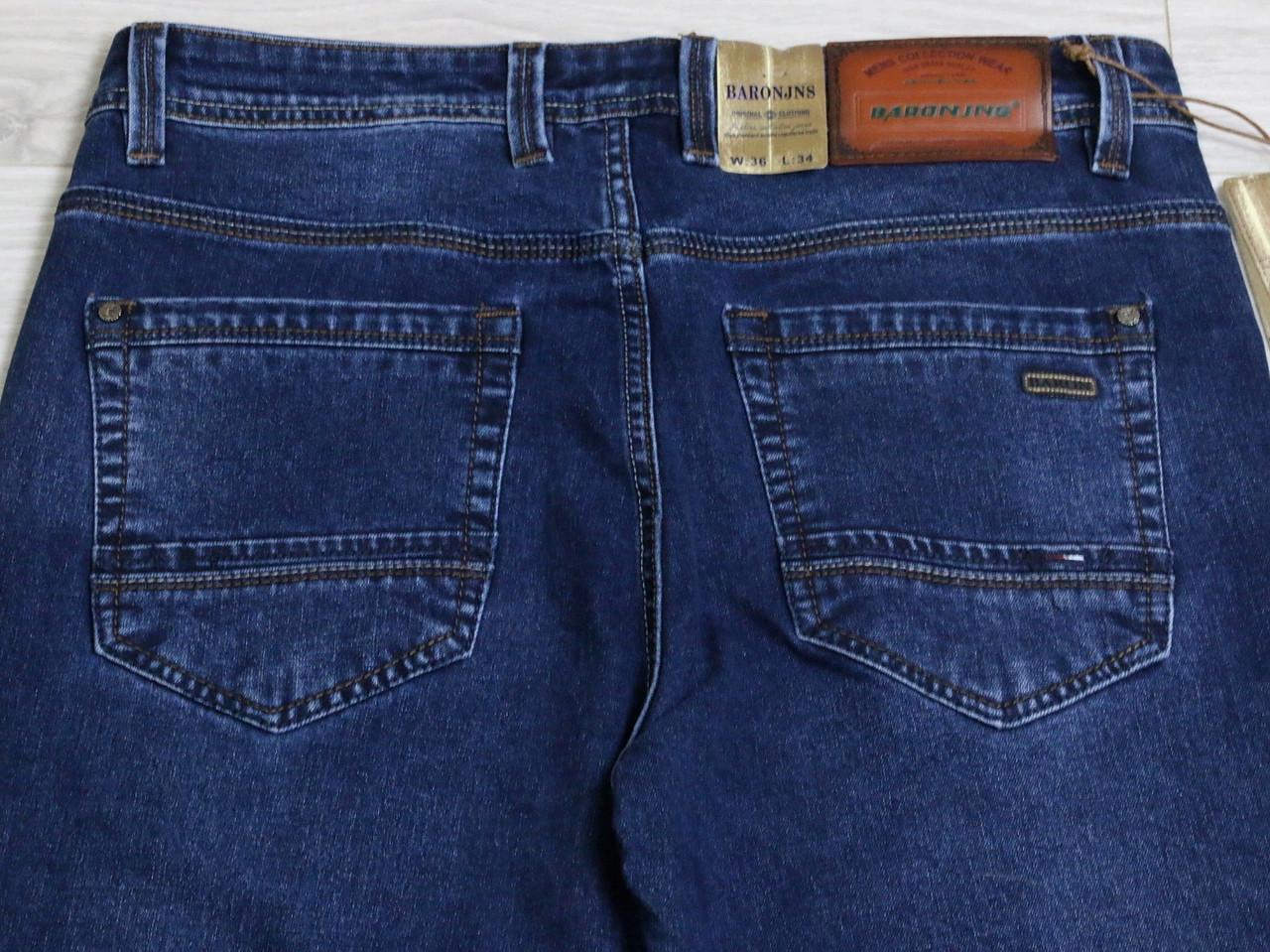 Джинсы мужские демисезонные Baron 9583 классические с ровным кроем р. 36 (2761156845) - фото 8
