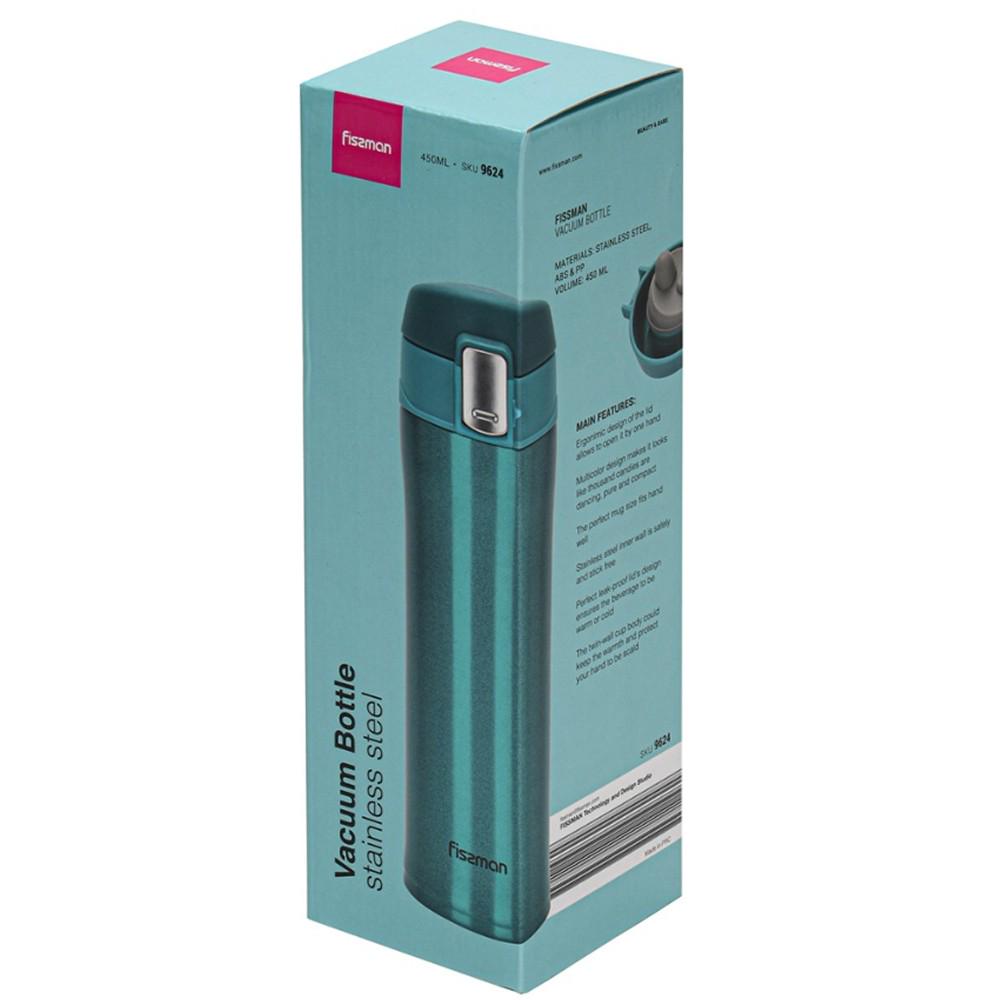 Термос-кружка Fissman 450 мл Голубой (9624) - фото 4 Термос-кружка Fissman 450 мл Голубой (9624) - фото 4