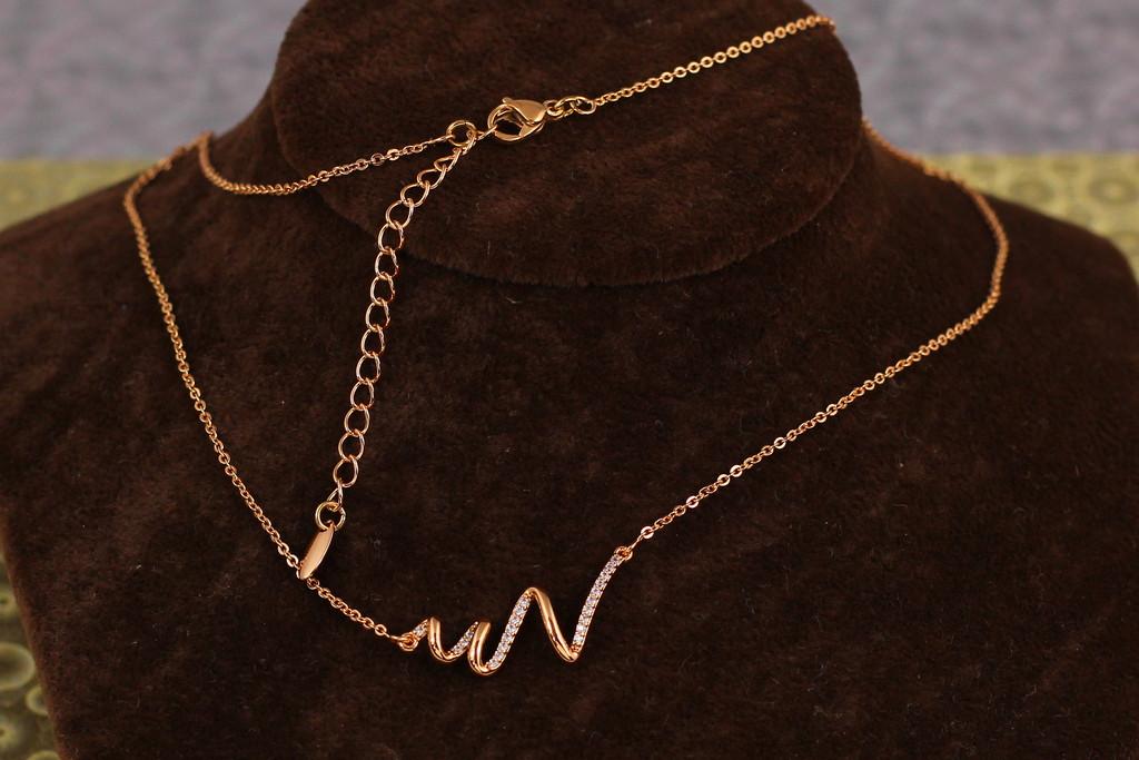 Набір Xuping Jewelry Ланцюг із кулоном фігурне катання 40+5 см Золотистий