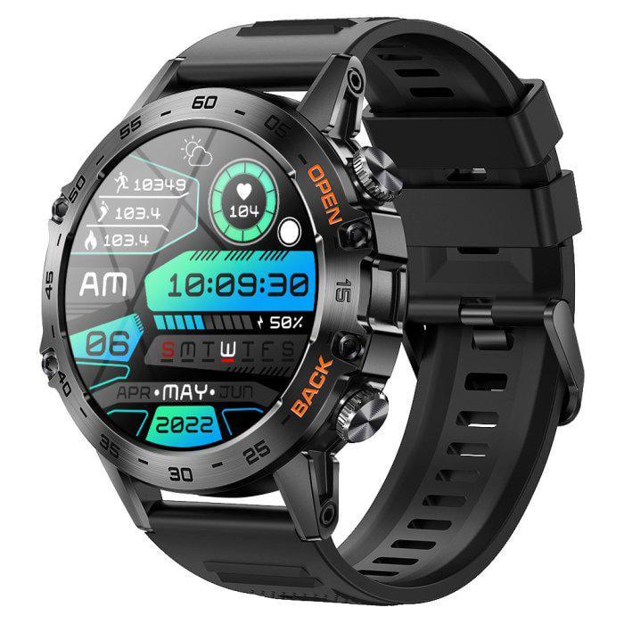 Смарт-часы мужские Smart Delta K52 Rubber со стальным корпусом 48х12,5 мм Черный (150-96-1640)