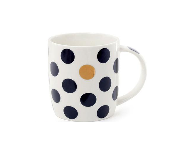 Фарфоровая чашка гороховая 320 мл Золотая