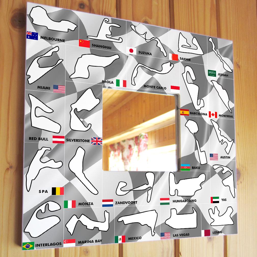 Зеркало декоративное Трассы Формула-1 260х260 мм (M04647)