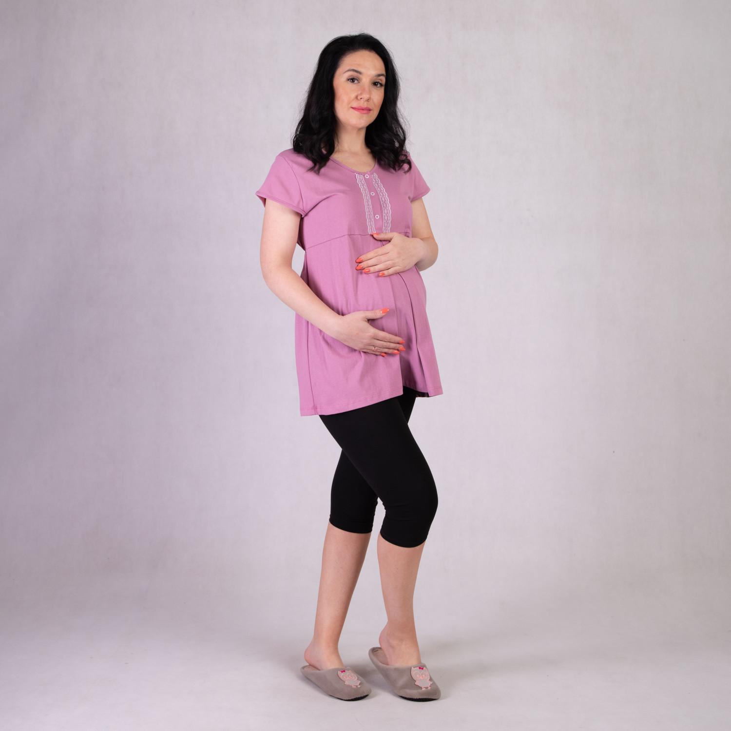 Туніка жіноча літня для вагітних Tina TN-2155 р. 46-48 Рожевий