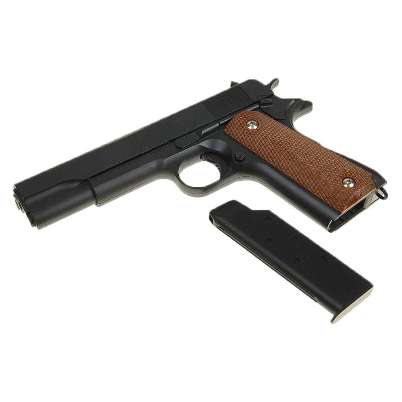 Пистолет страйкбольный Galaxy Colt M1911 Classic метал пластик з пульками та кобурой Черный (12345501)