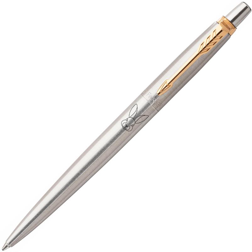 Шариковая ручка Parker Jotter Stainless Steel GT BP Кролик (16032_Z201b)