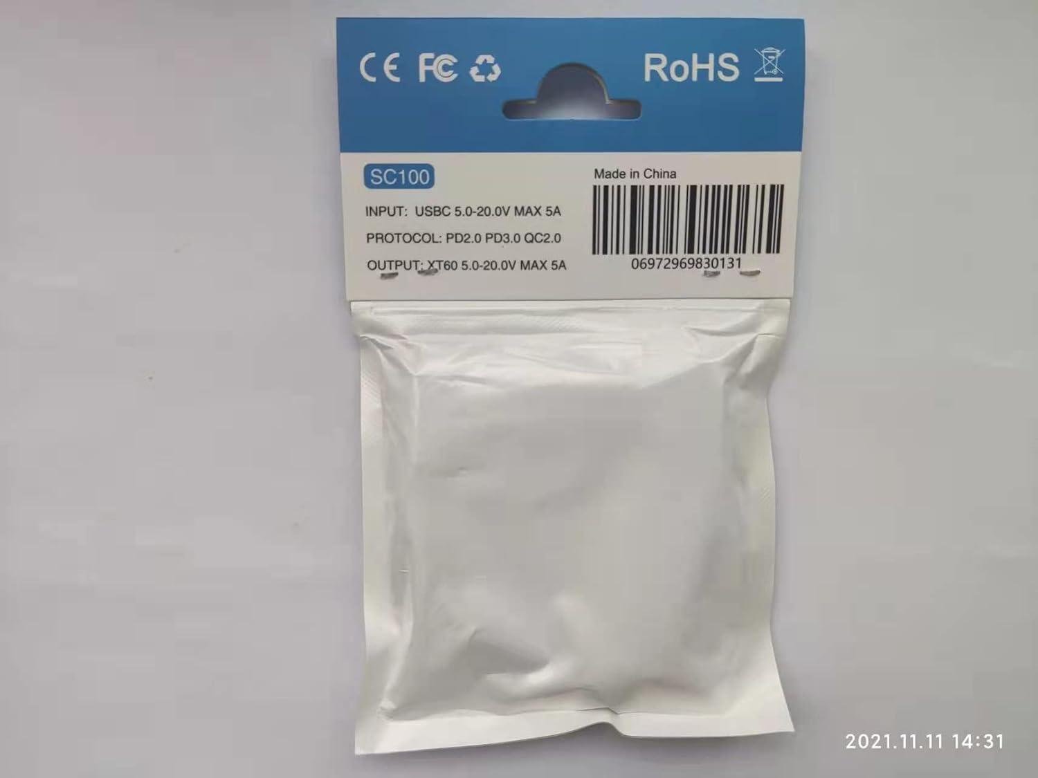 Кабель для заряджання Toolkitrc SC100 Type-C to XT60 Black (00288) - фото 4 Кабель для заряджання Toolkitrc SC100 Type-C to XT60 Black (00288) - фото 4