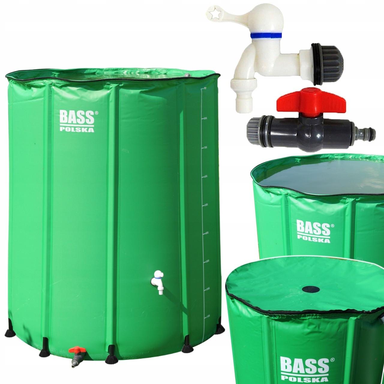 Бочка для сбора дождевой воды Bass Polska складная ПВХ с краном 750 л - фото 2