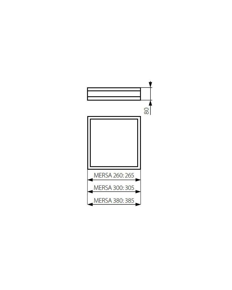 Потолочный светильник Kanlux Mersa 300-b/m plafoniera drew kwadra (29050) - фото 2