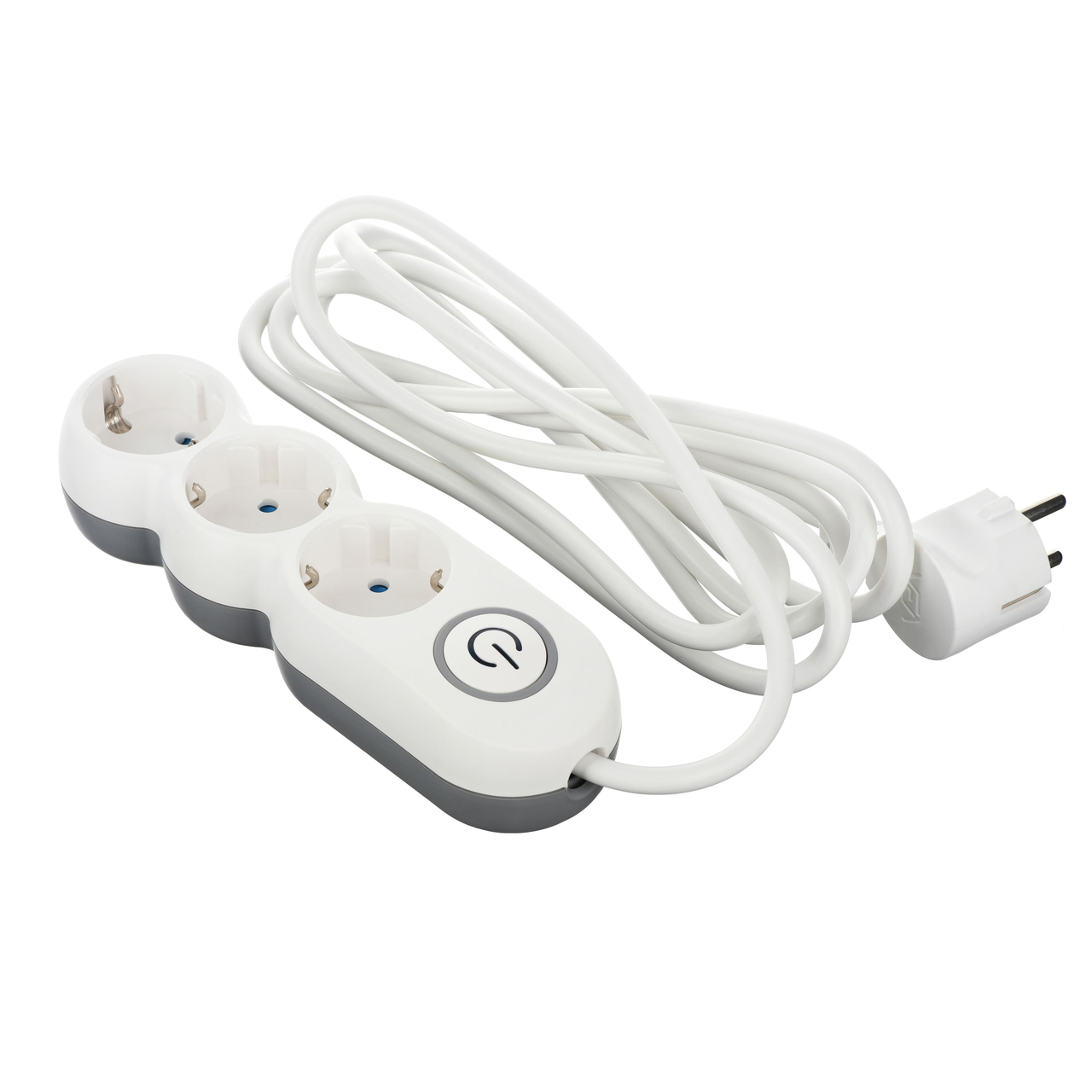 Удлинитель 2E Plus 3xТипF 10A 3 м3 м Белый/Серый (2E-U03VES3M)