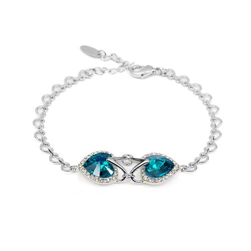 Браслет с кристаллами Сваровски 315590002 Italina Зеленый