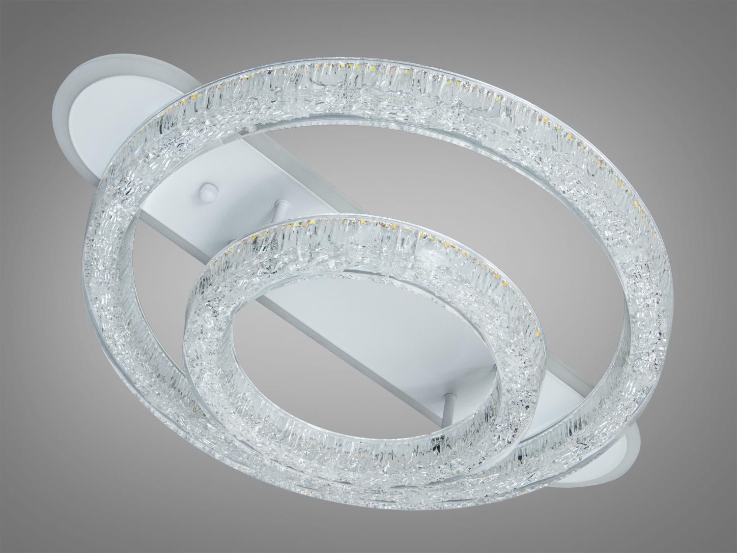 Люстра светодиодная 80W/димер/пульт/светодиодная подсветка Белый (9711/500+300WH)