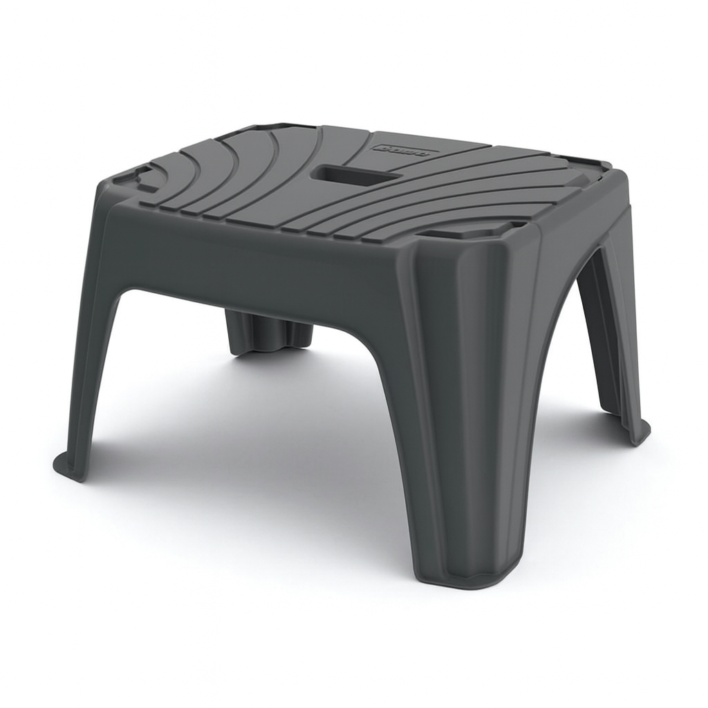 Табурет пластиковий Step 2 45x35x25 см Чорний (4073) - фото 1 Табурет пластиковий Step 2 45x35x25 см Чорний (4073) - фото 1