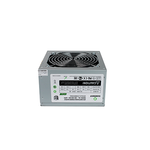 Блок питания GameMax GM-400W-80+APFC 400W ATX 2.3 80 Plus активный PFC 120 мм вентилятор Grey (GM-400W-80+APFC)